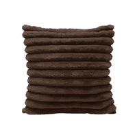 Genérico - Pack 2 Fundas De Cojín Super Suave Líneas Decoración 43X43 Cm Color Café