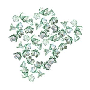 Bothyi - 100X Pendientes De Cuentas De Flores, Collar, Cuentas Espaciadoras Transparentes