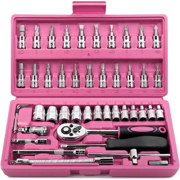 Juego De Dados 1 4 In 46 Pz Rosa Crv