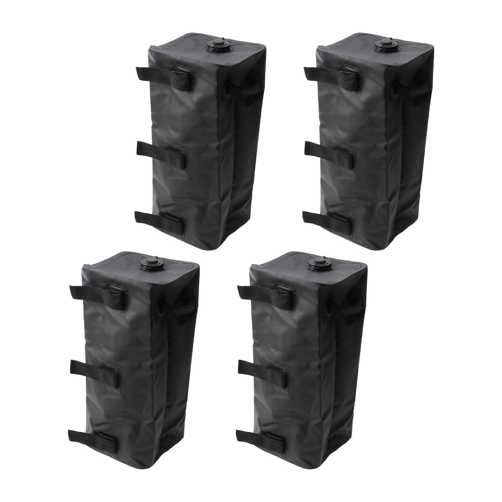 Magideal - 4x Bolsa De Peso De Agua Para Toldo, Peso Para Piernas, 25 L, Impermeable, Negra, 220 Libras, Bolsa De Peso Para Carpa, Bolsa De Peso Para Toldo De