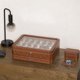 thumbnail image 3 of Estuche de reloj ROTHWELL de 18 ranuras con cajón para hombre, tapa de cristal, 3 of 5