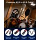 thumbnail image 2 of Cable XLR Tnlaile OFC macho a hembra de 25 pies, pack de 6, colores variados, 2 of 3