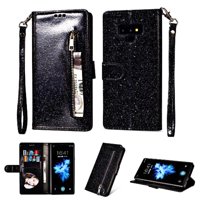 Funda Para Foxdock Elegante Funda Samsung Galaxy Note9 Glitter Con Cremallera-Ideal Para El Uso Diario