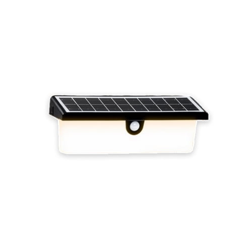 Pro Outdoor - Aplique Solar Rectangular Contra Agua Con Sensor De Movimiento