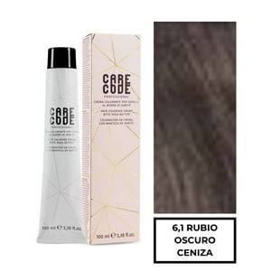 Care Code - Tintura Profesional Permanente 100Ml Rubio Oscuro Ceniza 6,1 + Oxigen 150 Ml 20 Vol