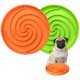 thumbnail image 1 of Cuenco para Perro Bifeaw de Silicona Alimentador Lento 19 cm Verde/Naranja, 1 of 6