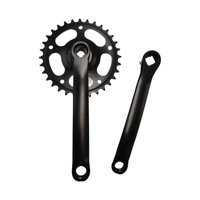 Ioensy - Juego De Platos Y Bielas Para Bicicleta, Componentes De Rueda Dentada, Juego De Brazos De Manivela Para Bicicleta De Montaña De 165Mm, Color Negro