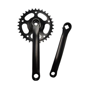 Ioensy - Juego De Platos Y Bielas Para Bicicleta, Componentes De Rueda Dentada, Juego De Brazos De Manivela Para Bicicleta De Montaña De 165Mm, Color Negro