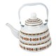 thumbnail image 2 of Tetera De Té Esmaltada Vintage, Vajilla De 2,5 L, Olla De Agua Caliente Con Mango De Acero, Mango Blanco, 2 of 5