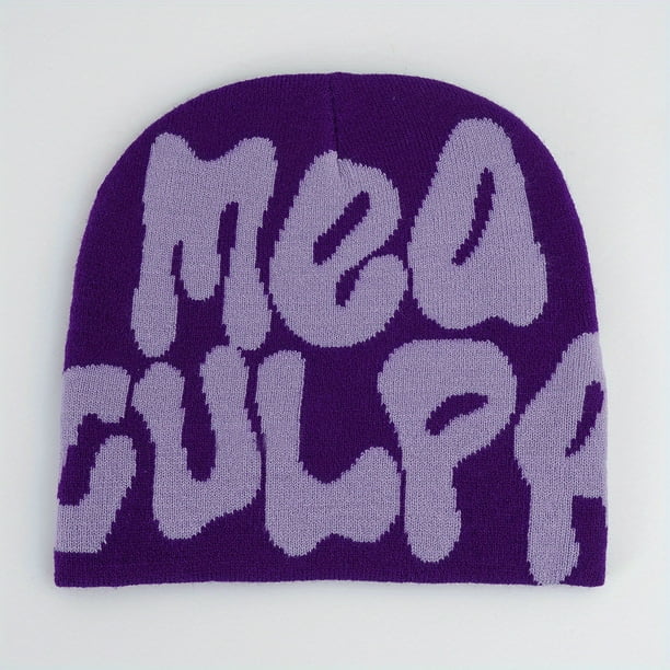 Hip Hop Knitted Beanie Cap Candy Color Y2K Skull Hat Elastic Foldable Women Trend Knit Hat Warm Beanies