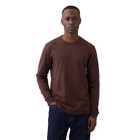 Camiseta Gap Para Hombre De Manga Larga Para Uso Diario, Suave, Marrón Oscuro, Xl