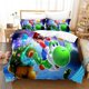 thumbnail image 1 of Duvet Cover Super Mario Anime Cute Children Adult Bedroom Decoration Gift Three-piece Set One Quilt Cover Two Pillowcases Bed Sheets, 1 of 5