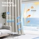 thumbnail image 5 of Cortinas opacas Joydeco de terciopelo blanco, 230 x 229 cm, 2 paneles, 5 of 9