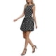 thumbnail image 4 of INSPIRE CHIC Vestido de Lunares para Mujer de Verano sin Mangas Cuello Redondo Mini Vestido de Moda S Negro, 4 of 6
