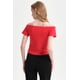 thumbnail image 3 of Polera Mujer Bardot Botones Rojo, 3 of 4