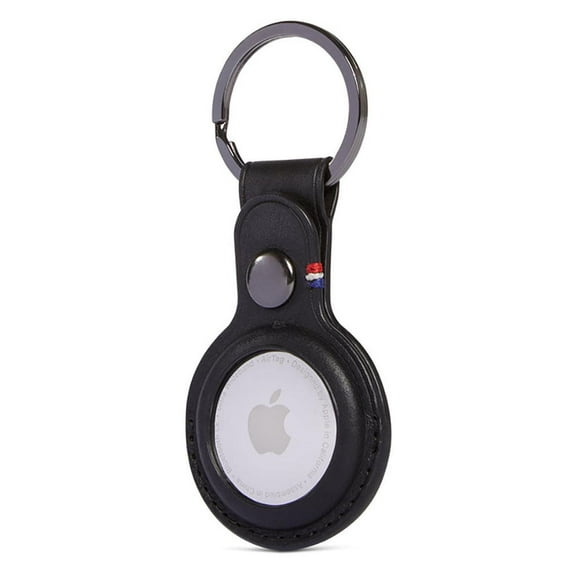 Llavero de Cuero para AirTag Apple, Negro negro Talla única