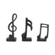 thumbnail image 2 of Escultura De Resina De Adorno De Símbolo De Música Creativa De 3 Uds Para Recuerdos De Oficina Negro, 2 of 5