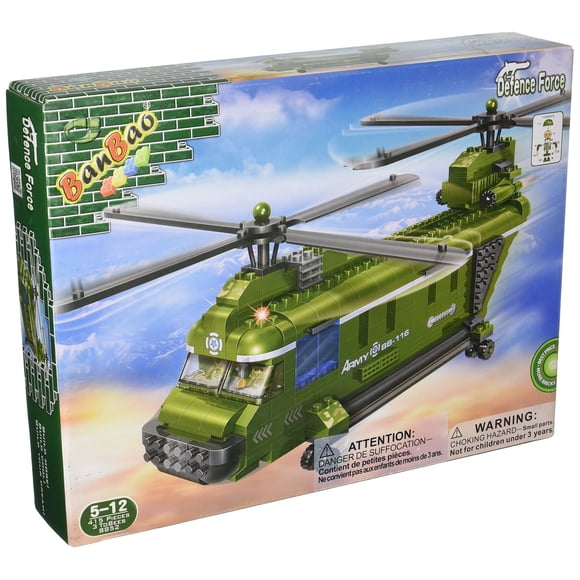 Kit de construcción BanBao Helicóptero Chinook de 415 piezas