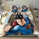 thumbnail image 1 of Superman Conjunto de sábanas temático, trío de piezas, cómodo y amigable con la piel, diseño único, regalo de decoración para el hogar para familiares, amigos y fans,140cm *210cm, 1 of 6