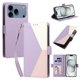 thumbnail image 2 of Funda con Solapa para iPhone 17 Pro, Diseño Tricolor con Ranuras, Morado, 2 of 6
