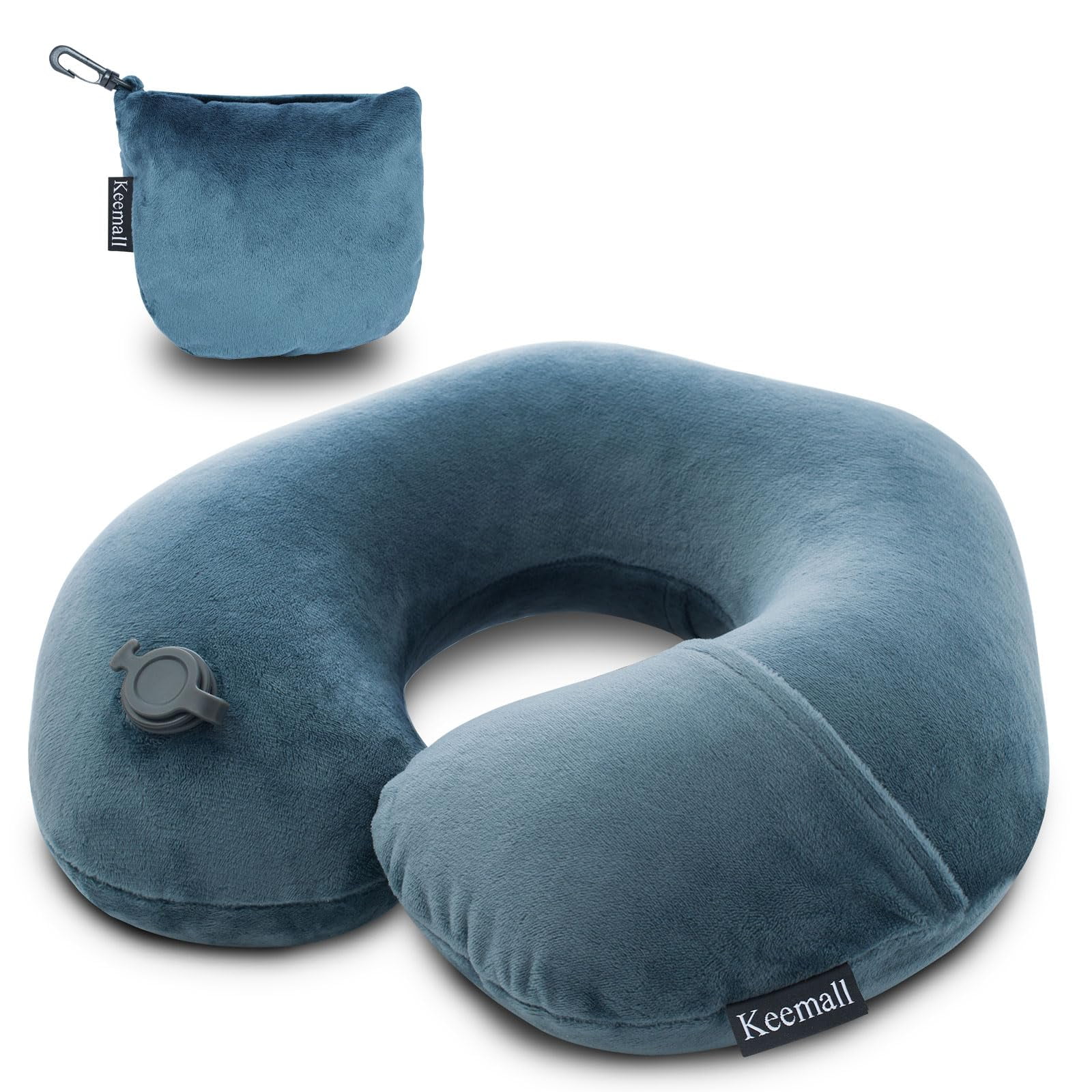 Almohada Inflable De Viaje Para Cuello Keemall En Forma De U, Lavable