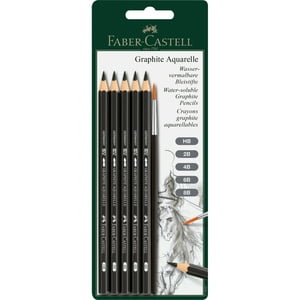 Faber Castell - Lápiz Grafito Acuarelable Faber-Castell X5 Uds.