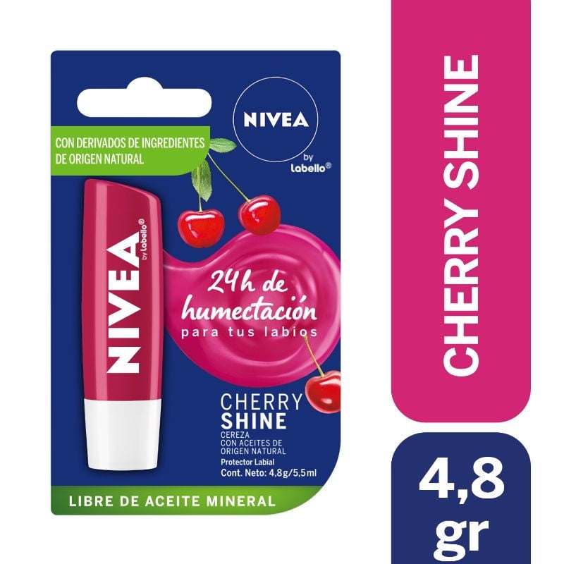 Nivea - Protector Labial Con Fps 10 Fruity Shine Cereza Display