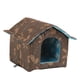thumbnail image 4 of Casas para para el invierno, al aire libre, impermeables, cálidas, resistentes a la intemperie, cama para , perrera para , Cuadrado M Marrón forma cuadrada m Marrón, 4 of 5