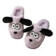 thumbnail image 1 of Pantuflas De Felpa Diseño De Perros, Anime, Kawaii Color Lila Talla 36-37, 1 of 2