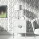 thumbnail image 1 of 1 Roll, Modern Leaves Branch Wallpaper, Black And White, Simple Nordic Thick Peel And Stick, Refrigerator Speaker Dryer Cabinet Oven Appliance Furniture Room Background Kitchen Renovation Wallpaper, H, 1 of 3
