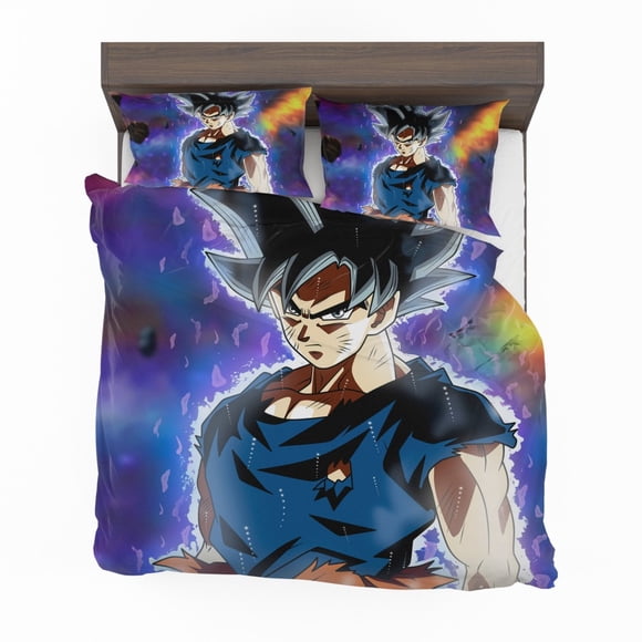 Ultra Instinct Goku Dragon Ball Super Quilt Duvet Cover Set Home Textiles 3-Piece Bedding Set
