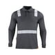 thumbnail image 1 of Polera Polo Hibrida Cinta Reflectiva Manga Larga Gris Oscuro Talla S, 1 of 3