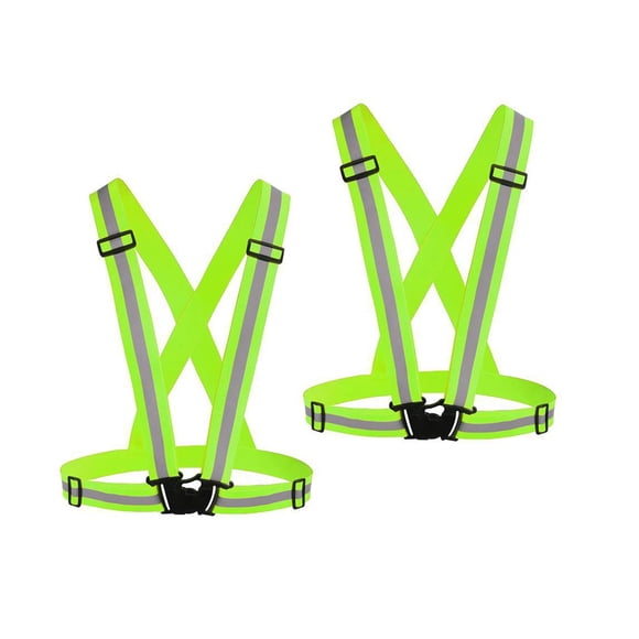 Chaleco reflectante Chiwo Running Gear, paquete de 2 unidades, alta visibilidad
