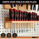 thumbnail image 5 of Estante de hierro para destornilladores, martillos y alicates – Organizador de herramientas Iron Forge Tools para montaje en pared, madera, 5 of 5