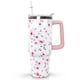 thumbnail image 1 of Vaso térmico de viaje Ceovfoi 1200 ml rosa con flores de cerezo, 1 of 6