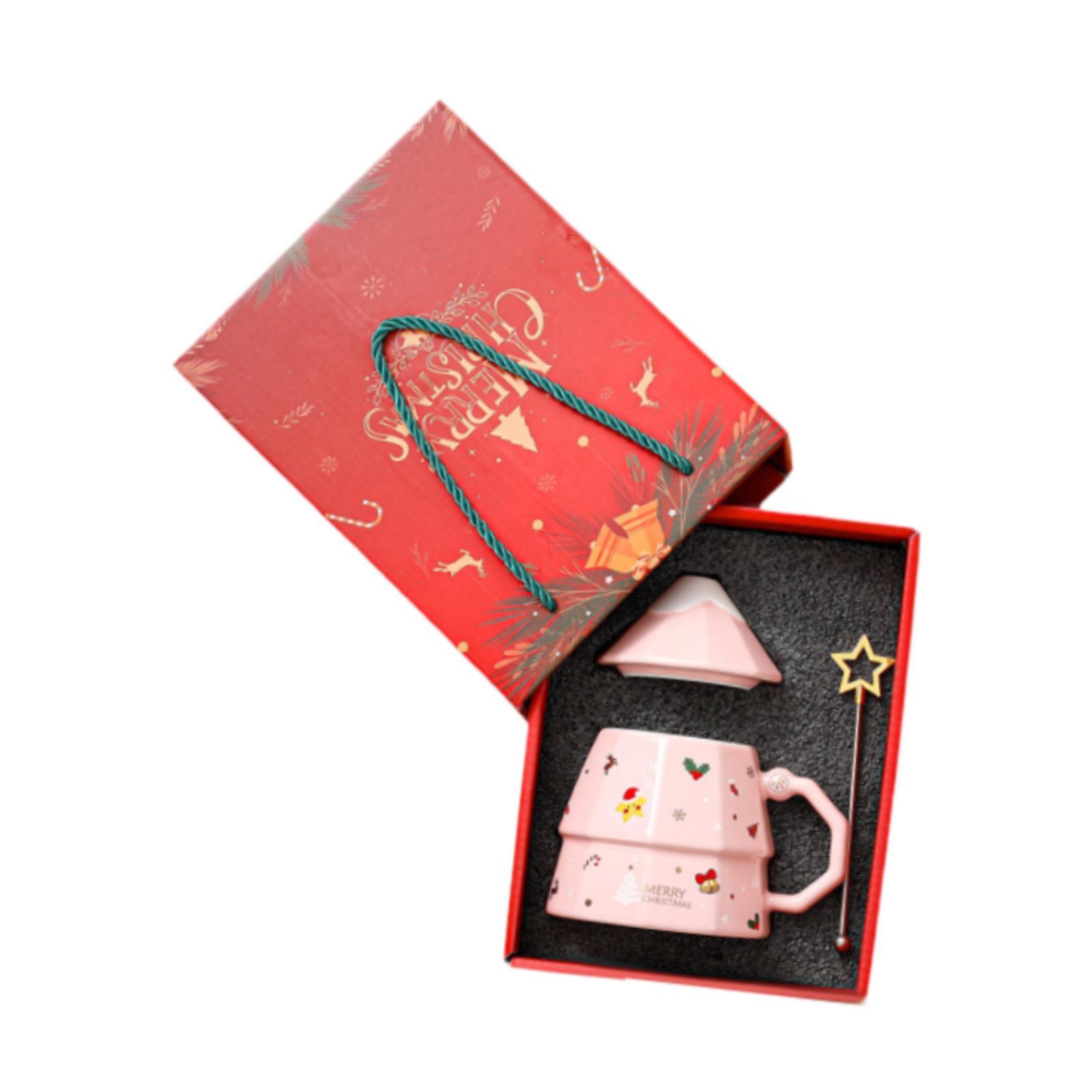 Bothyi - Taza De Cerámica Navideña Taza De Regalo Para Beber Regalo De Cumpleaños Taza Para Beber Bebidas Rosa