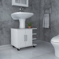Tuhome - Mueble Para Lavamanos 2 Puertas Bath-55 Blanco