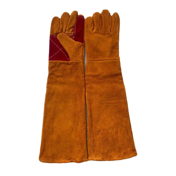 Guantes Resistentes Guantes Antimordedura Guantes para Soldar Guantes de Protección Material Sintético Protección Avanzada Adecuados para Manipulación 60 cm 2 capas de espesor