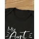 thumbnail image 5 of Baby Girl's Cute "My Aunt Says I'm Perfect Just Like Her" Graphic Short Sleeve Onesie, Newborn's Summer Clothes, 5 of 5