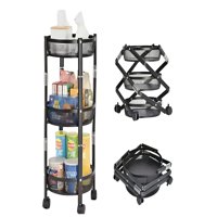 Genérico - Carrito Plegable De Metal Cocina De 3 Niveles