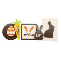 Magideal - 8 Piezas De Huevo De De Pascua Conejo Regalos De Bricolaje Adorno Carteles De Bienvenida Artesanía Para Accesorios De Fotografía Al C