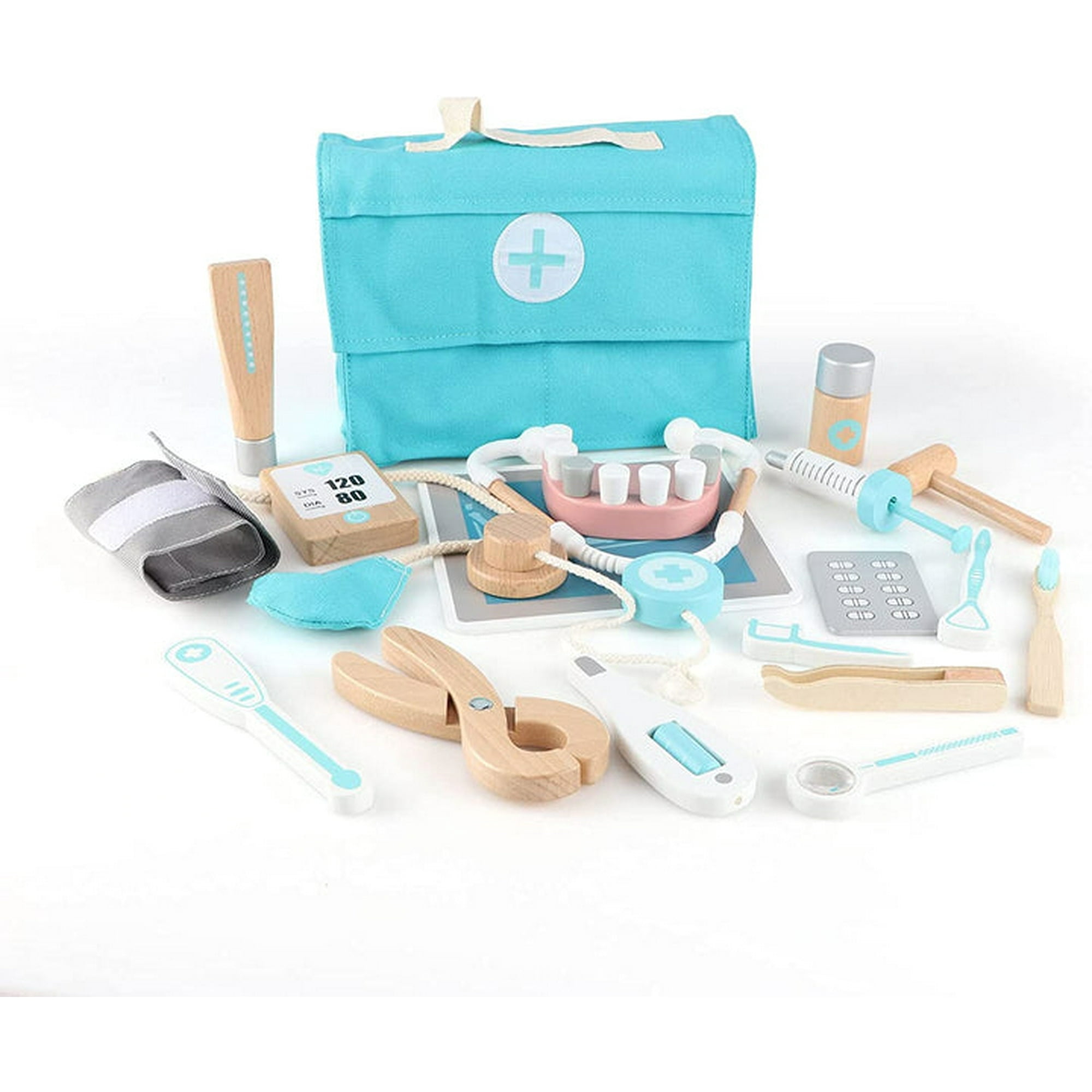 Roots Toys - Set De Juego De Doctor Madera