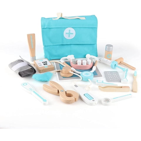 Roots Toys - Set De Juego De Doctor Madera