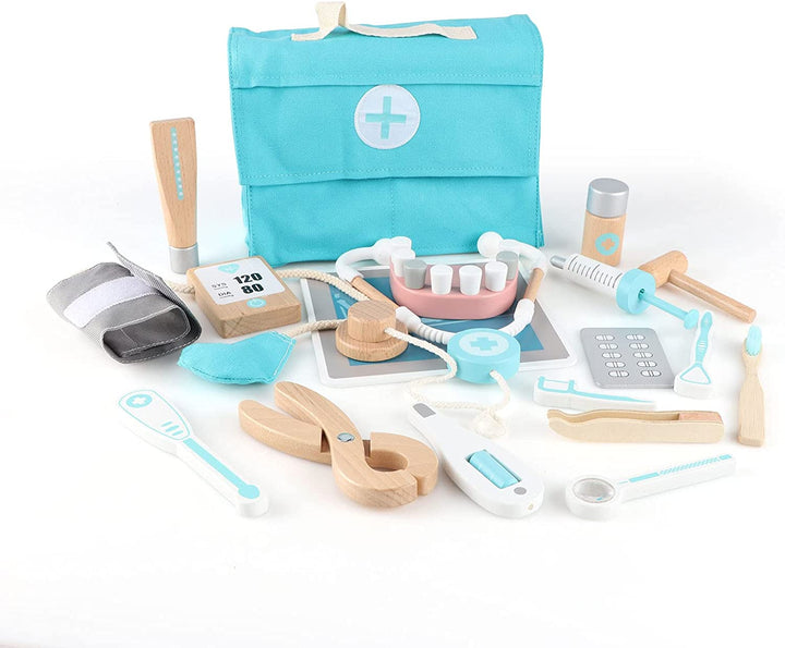 Roots Toys - Set De Juego De Doctor Madera