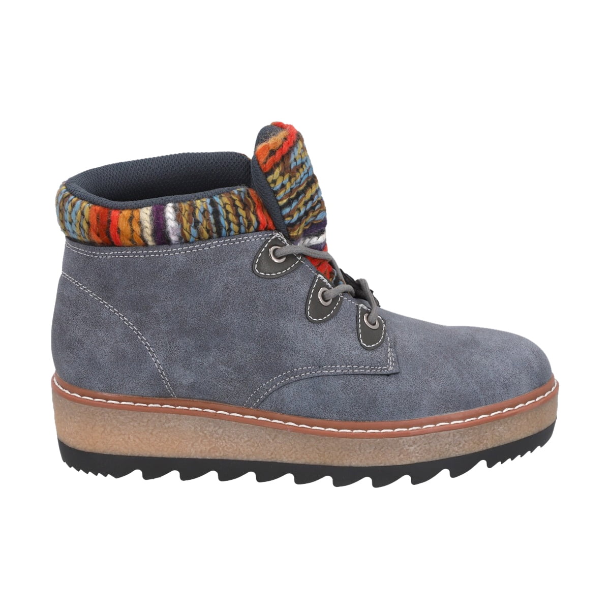 Botin Mujer Azul Nobuck 21 Police