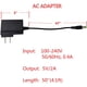 thumbnail image 2 of Fuente de alimentación de CA para TV Box - Android TV Box original, enchufe estadounidense, adaptador de CA, cargador de pared, cable de CA 100-240 V a CC 5 V 2 A, conector de CC de 5,5 mm x 2,1 mm., 2 of 7