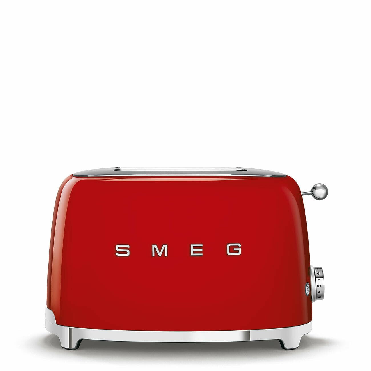 Tostadora Smeg Tsf01rdus, 2 Rebanadas, 6 Presets, Defrost, Roja