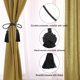 thumbnail image 4 of Uxcell Borlas para Cortinas, Sujetadores de Cortinas con Borlas para el Hogar Negro 2 unidades, 4 of 6