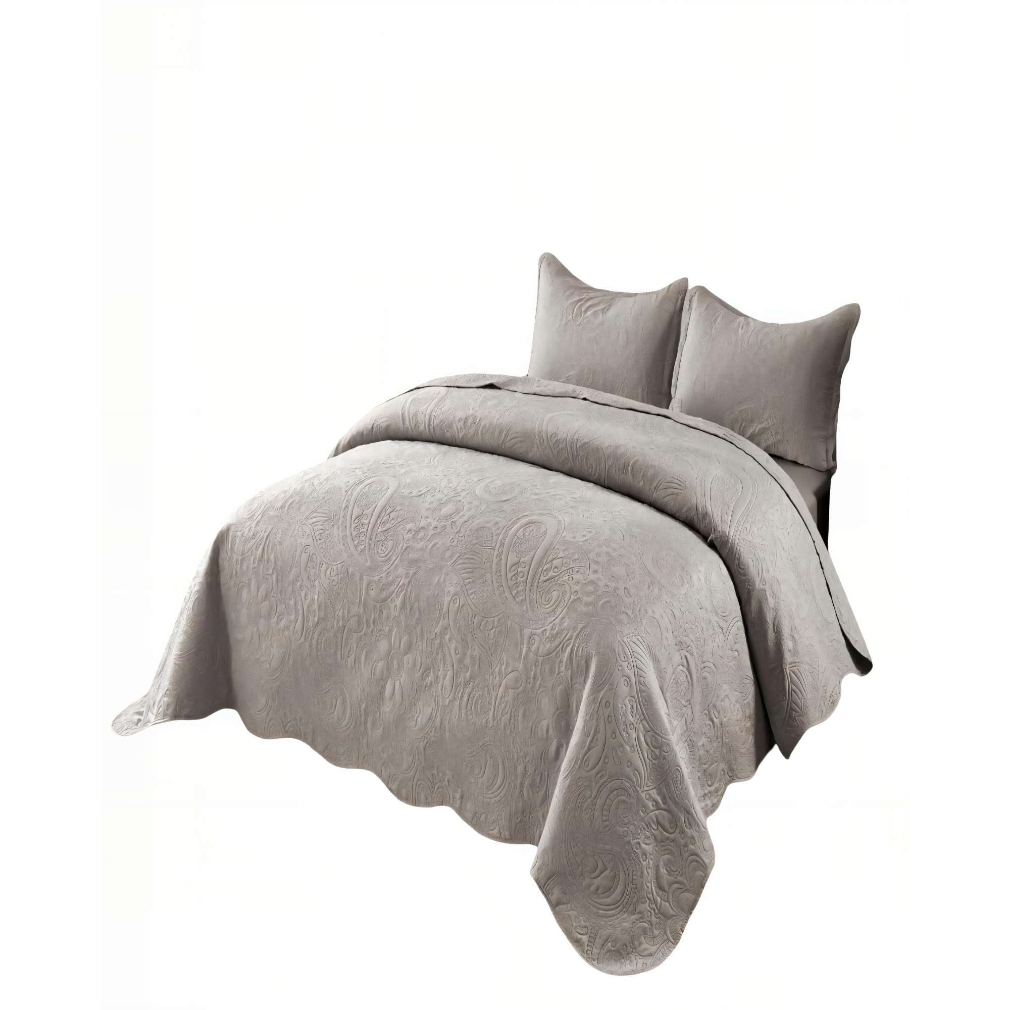 Genérico - Quilt Cubrecama De Verano 2 Plazas Con Relieve Color Beige