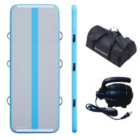 Ultimate Fitness - Airtrack 4 Metros - Colchoneta Inflable Gimnasia - Celeste